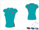 East Hockey Umpires Style Women's Blue Grey Polo Shirt